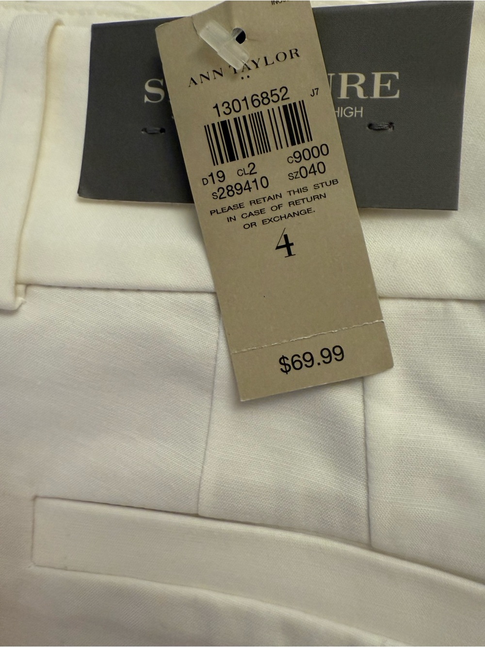 NEW! TAGS! Ann Taylor Signature Winter White Pants Boot Leg Gentle Stretch Sz 4 - Picture 2 of 6